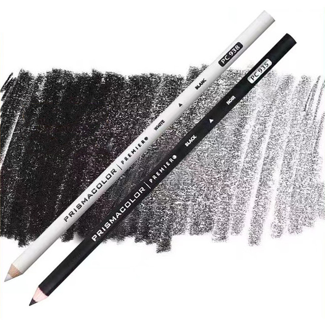 1/2pcs Prismacolor Colored Pencil Black White Professional Highlight Sketch  pencils Graphite Artist Drawing Blending